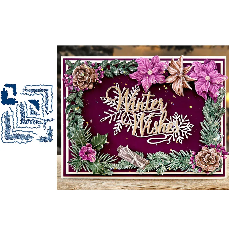Festive Flower Vine Corners Metal Cutting Dies for Scrapbooking and Card Making New 2019 die cuts
Festive Flower Vine Corners Metal Cutting Dies for Scrapbooking and Card Making New 2019 die cuts