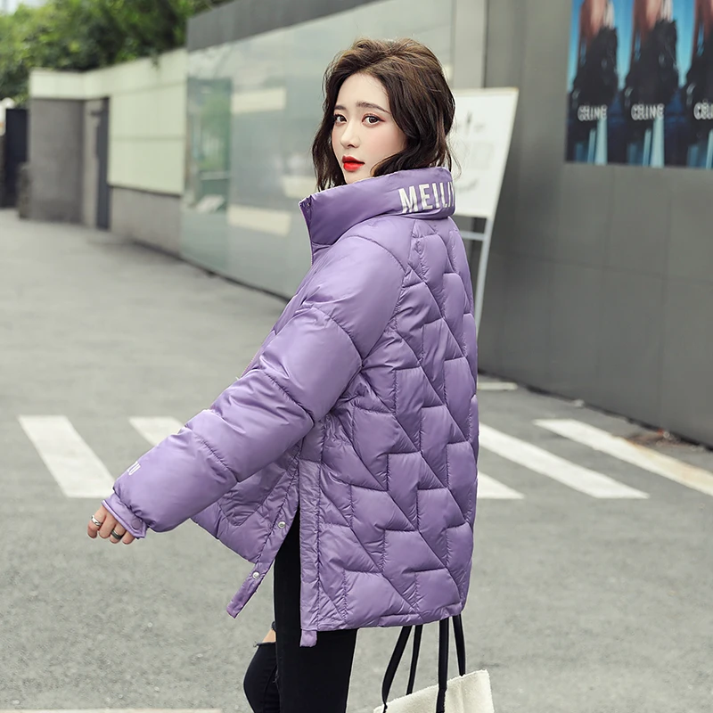 Stand Collar Women's Jackets Fad Oversized Solid Parkas Female Winter Loose Thick Cotton Padded Letter Print Casual Outwear
Stand Collar Women's Jackets Fad Oversized Solid Parkas Female Winter Loose Thick Cotton Padded Letter Print Casual Outwear