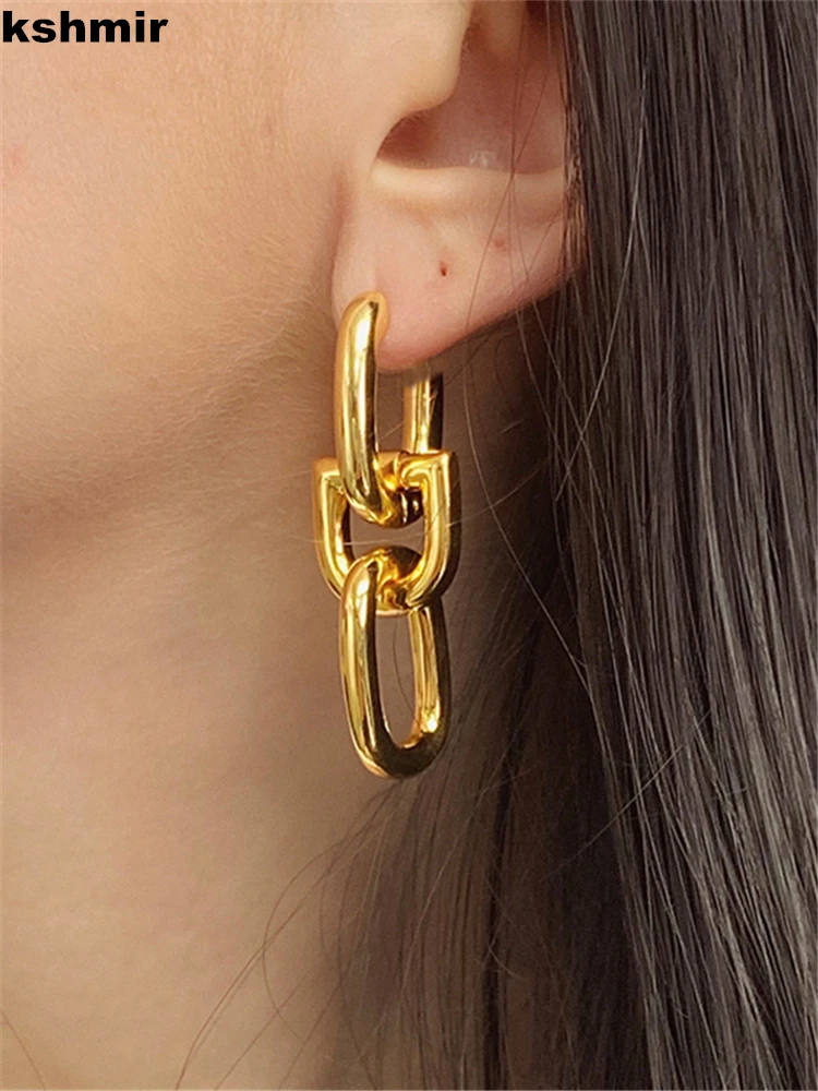 kshmir Fashionable coarse chain eardrop long fashion European and American temperament earring retro, birthday party 2021
kshmir Fashionable coarse chain eardrop long fashion European and American temperament earring retro, birthday party 2021