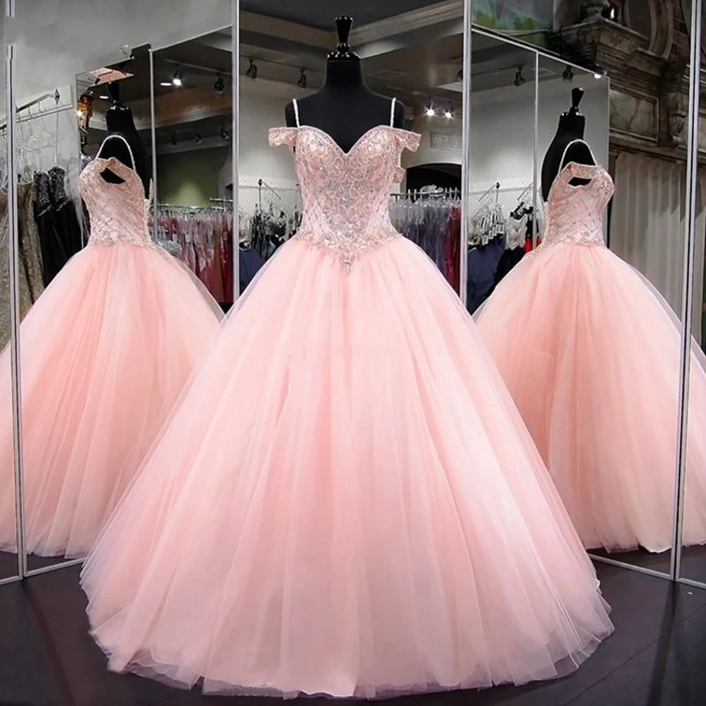 Pink Quinceanera Dresses Modest Masquerade Ball Gown Prom Dress Sweet 16 Girls Birthday Party Lace Up Off Shoulder Full Length
Pink Quinceanera Dresses Modest Masquerade Ball Gown Prom Dress Sweet 16 Girls Birthday Party Lace Up Off Shoulder Full Length