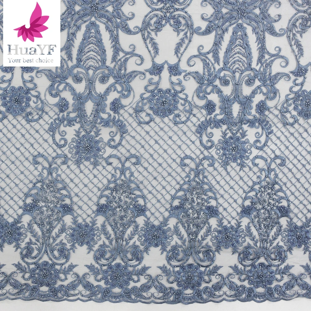 Ice Blue Handwork Beaded Tulle Lace With Embroidery Net Fabrics For Collection HY1264
Ice Blue Handwork Beaded Tulle Lace With Embroidery Net Fabrics For Collection HY1264