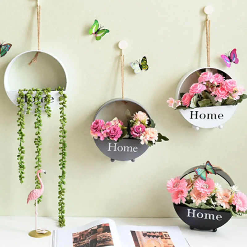 2Pieces/Lot Round Wall Flower Pot Decoration Home Decor Vase Hanging Flower Baskets Wall Decoration декор ваза decoração цветы
2Pieces/Lot Round Wall Flower Pot Decoration Home Decor Vase Hanging Flower Baskets Wall Decoration декор ваза decoração цветы
