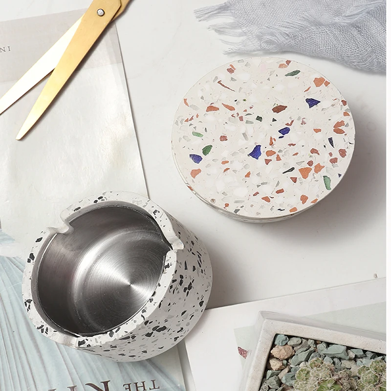 Classic terrazzo concrete office living room decoration ashtray Exquisite imitation stone ashtrays Industrial art
Classic terrazzo concrete office living room decoration ashtray Exquisite imitation stone ashtrays Industrial art