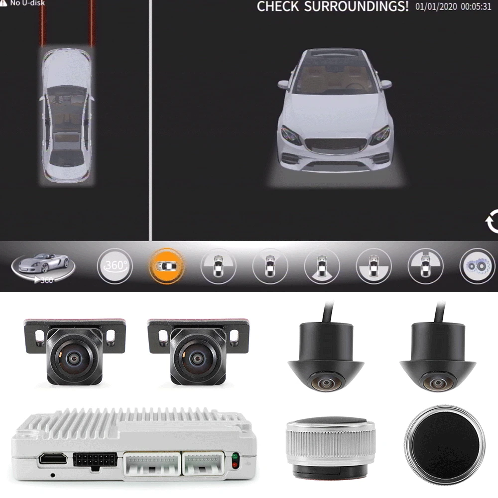 360-градусная панорамная камера с видом на птицы, автомобильная система 3D 1080P DVR, 360-градусная система мониторинга объемного обзора для GLE GLB GLC GLS E300L
360-градусная панорамная камера с видом на птицы, автомобильная система 3D 1080P DVR, 360-градусная система мониторинга объемного обзора для GLE GLB GLC GLS E300L