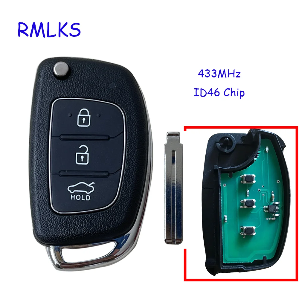3 Buttons Remote Car Flip Folding Key Fob 433Mhz ID46 Chip For Hyundai Mistra Santa Fe Sonata IX35 IX45 Accent I40
3 Buttons Remote Car Flip Folding Key Fob 433Mhz ID46 Chip For Hyundai Mistra Santa Fe Sonata IX35 IX45 Accent I40