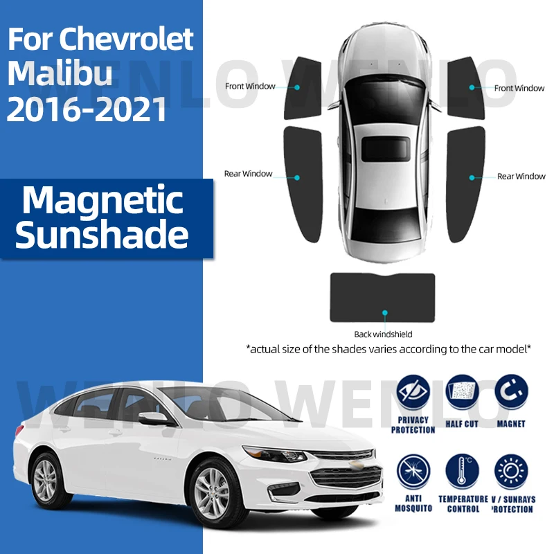 For Chevrolet Malibu XL 2016-2021 Windshield Sunshade Auto Glass Curtain Mesh Magnetic Car Sun Visor Side Window Shade Sunshield
For Chevrolet Malibu XL 2016-2021 Windshield Sunshade Auto Glass Curtain Mesh Magnetic Car Sun Visor Side Window Shade Sunshield