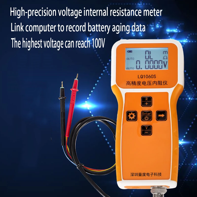 Measuring high-precision lithium battery voltage internal resistance tester LQ1060S cell internal resistance tester 100V voltage
Measuring high-precision lithium battery voltage internal resistance tester LQ1060S cell internal resistance tester 100V voltage
