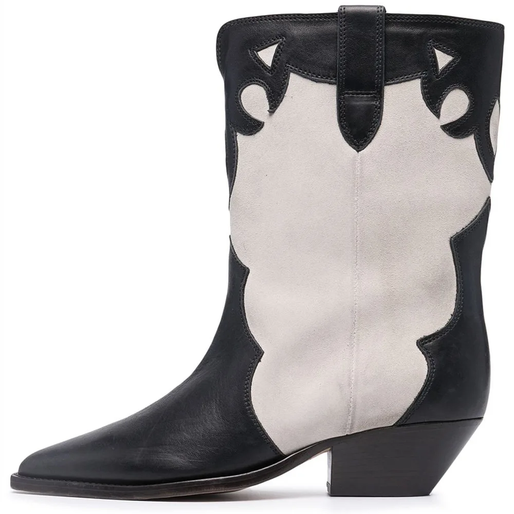 New Cowboy Boots Ladies Leather Low-Heel Pointed Toe Ankle Boots Women Slip-On Mid-Tube Shoes Women Winter botas de mujer
New Cowboy Boots Ladies Leather Low-Heel Pointed Toe Ankle Boots Women Slip-On Mid-Tube Shoes Women Winter botas de mujer