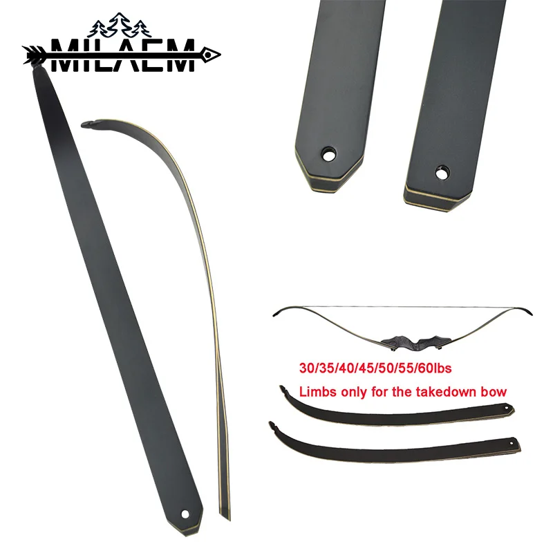 1 Pair Archery Takedown Recurve Bow Limbs 30/35/40/45/50/55/60lbs High Strength Wooden Laminated Bow Limbs Hunting Accsssories
1 Pair Archery Takedown Recurve Bow Limbs 30/35/40/45/50/55/60lbs High Strength Wooden Laminated Bow Limbs Hunting Accsssories