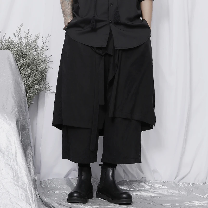 New Casual Pants Men's Skirt Pants Large Solid Color Simple Loose Wide Leg Pants Men's Personality Trend Men's Nine Point Pants
New Casual Pants Men's Skirt Pants Large Solid Color Simple Loose Wide Leg Pants Men's Personality Trend Men's Nine Point Pants