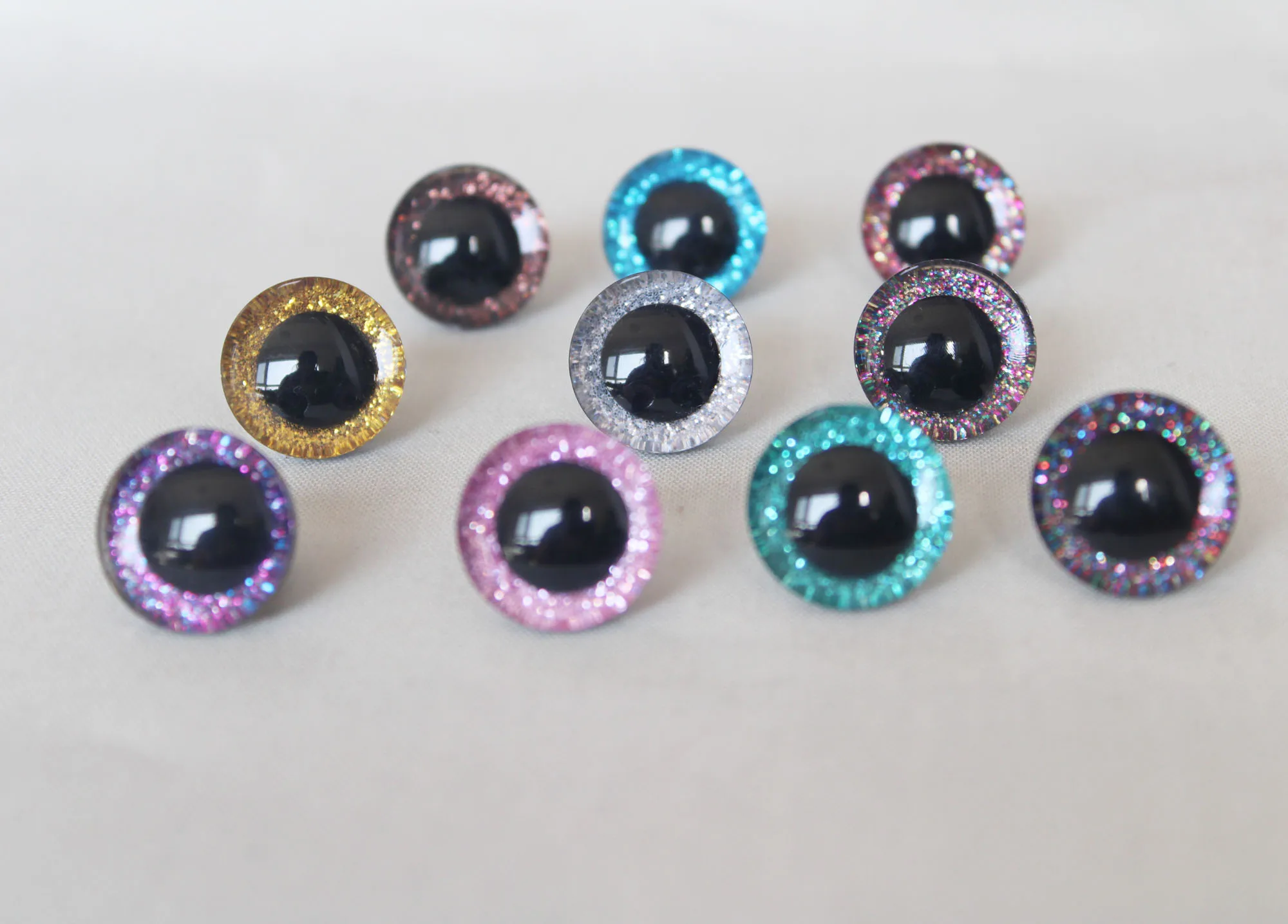 new 20pcs--N10-9-12-14-16-20-24-30-35mm 3D glitter toy eyes + washer for woolen diy plush doll color option
new 20pcs--N10-9-12-14-16-20-24-30-35mm 3D glitter toy eyes + washer for woolen diy plush doll color option