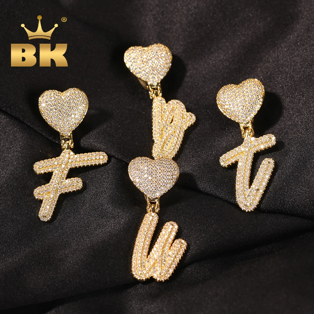 THE BLING KING A-Z Double Layer Cursive Initial Letter With Heart Bail Pendant Necklace Iced Out CZ Charm HipHop Rapper Jewelry
THE BLING KING A-Z Double Layer Cursive Initial Letter With Heart Bail Pendant Necklace Iced Out CZ Charm HipHop Rapper Jewelry