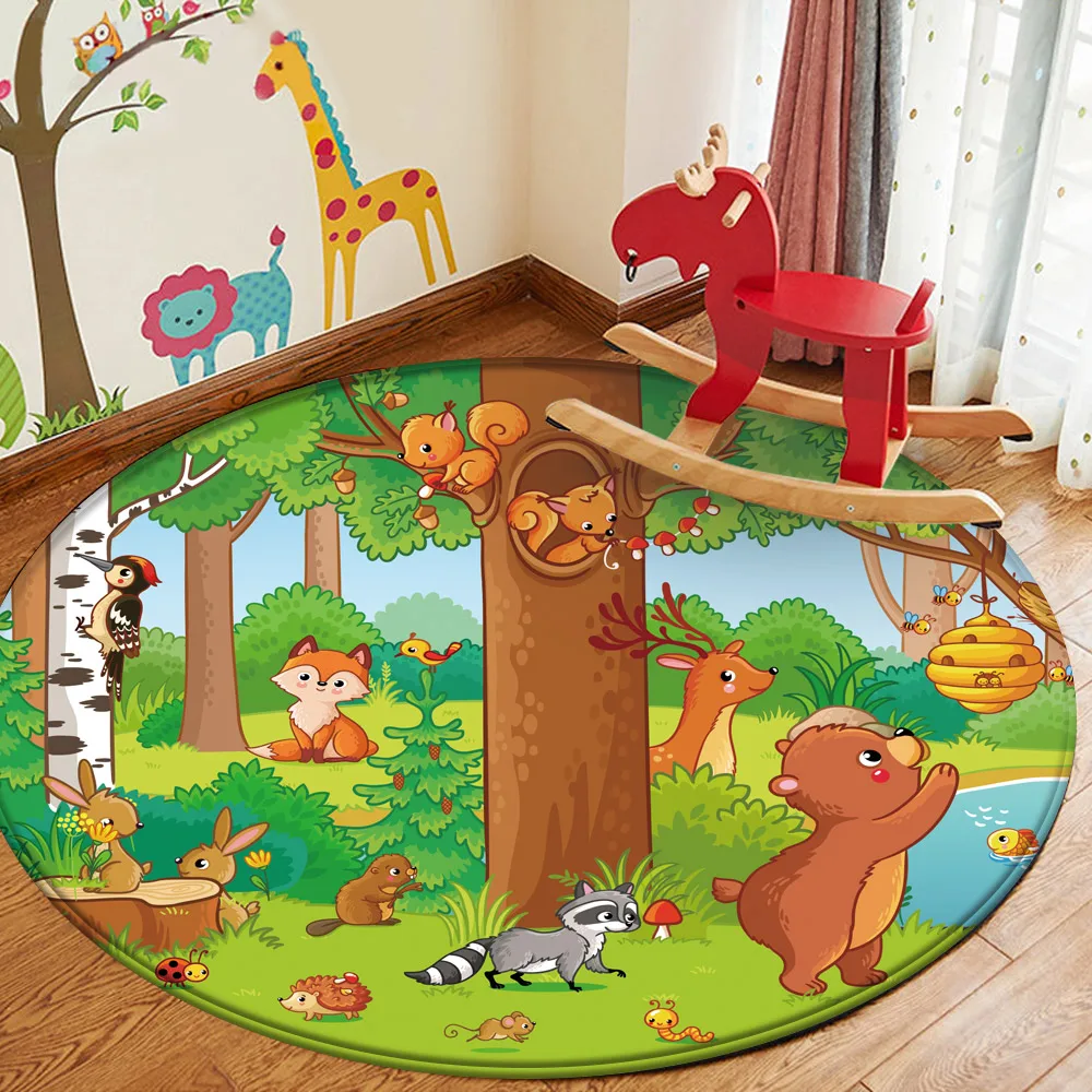 Non-Slip Children Flannel Carpet Baby Carpet Baby Play Mat Train Animal Pattern Children Comfortable Round Carpet
Non-Slip Children Flannel Carpet Baby Carpet Baby Play Mat Train Animal Pattern Children Comfortable Round Carpet