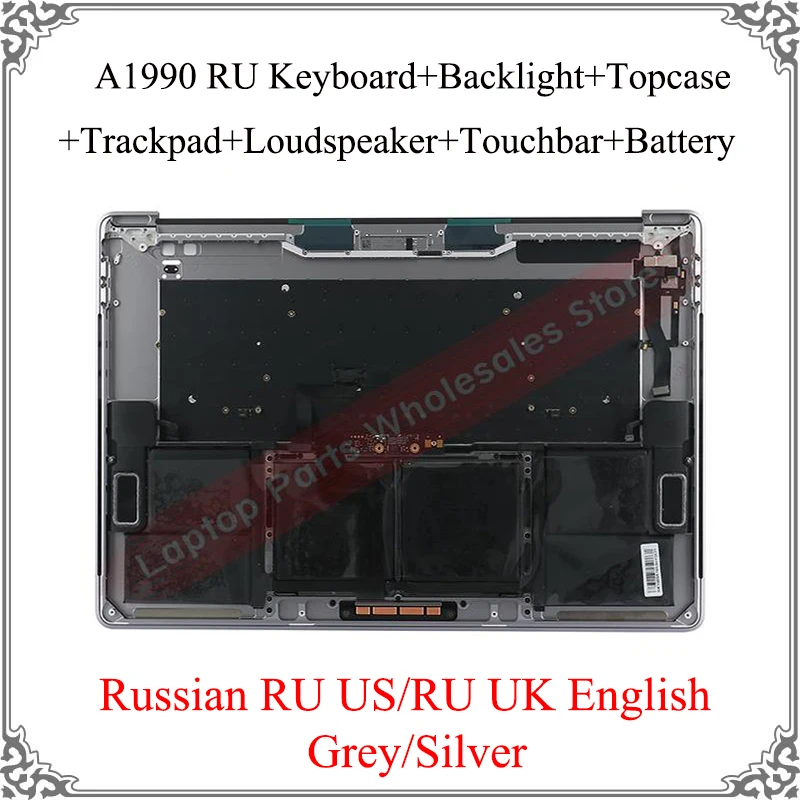 Grey Silver Russian Keyboard For Macbook Pro A1990 RU US UK Keyboard Trackpad Topcase Touchbar Loudspeaker Battery Assembly 2018
Grey Silver Russian Keyboard For Macbook Pro A1990 RU US UK Keyboard Trackpad Topcase Touchbar Loudspeaker Battery Assembly 2018