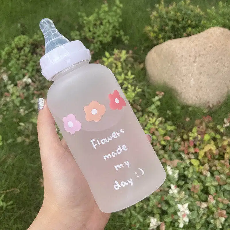 Cute Flowers Baby Bottle Bpa Free Frosted Portable Water Bottles Transparent Leak Proof Travel Drinking Bottle for Girl Kids Cup
Cute Flowers Baby Bottle Bpa Free Frosted Portable Water Bottles Transparent Leak Proof Travel Drinking Bottle for Girl Kids Cup