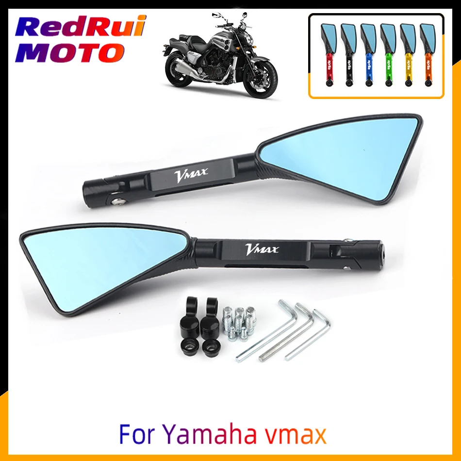 For Yamaha vmax Universal Motorcycle Accessories CNC Aluminum Blue Lens Rear View Side Mirror Laser Logo(VMAX)
For Yamaha vmax Universal Motorcycle Accessories CNC Aluminum Blue Lens Rear View Side Mirror Laser Logo(VMAX)
