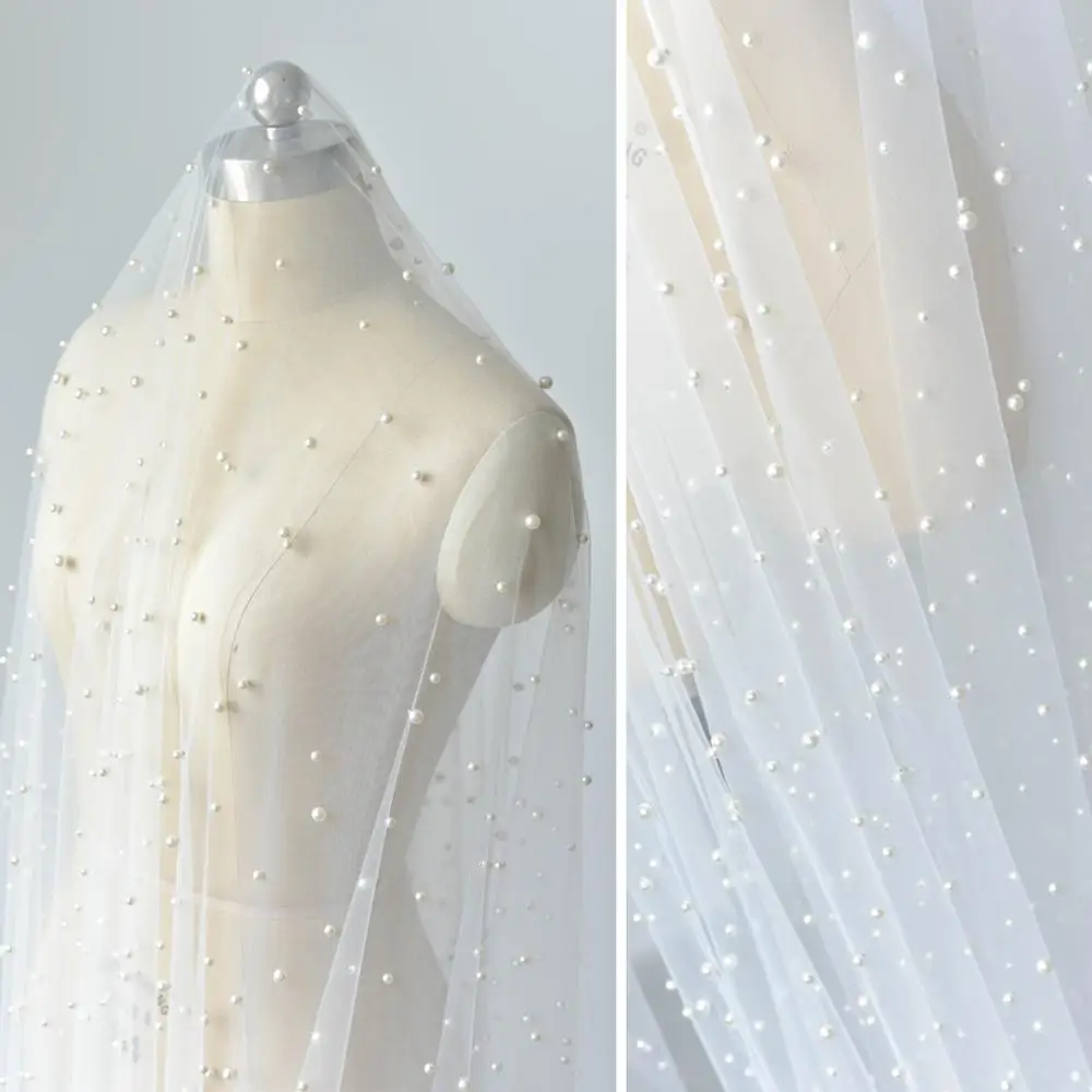 300CM Wide(Height) Off White Big & Small Pearls Net Tulle Mesh Lace Luxury Bride's Face Veil Lace Fabric Material Sewing DECOR
300CM Wide(Height) Off White Big & Small Pearls Net Tulle Mesh Lace Luxury Bride's Face Veil Lace Fabric Material Sewing DECOR