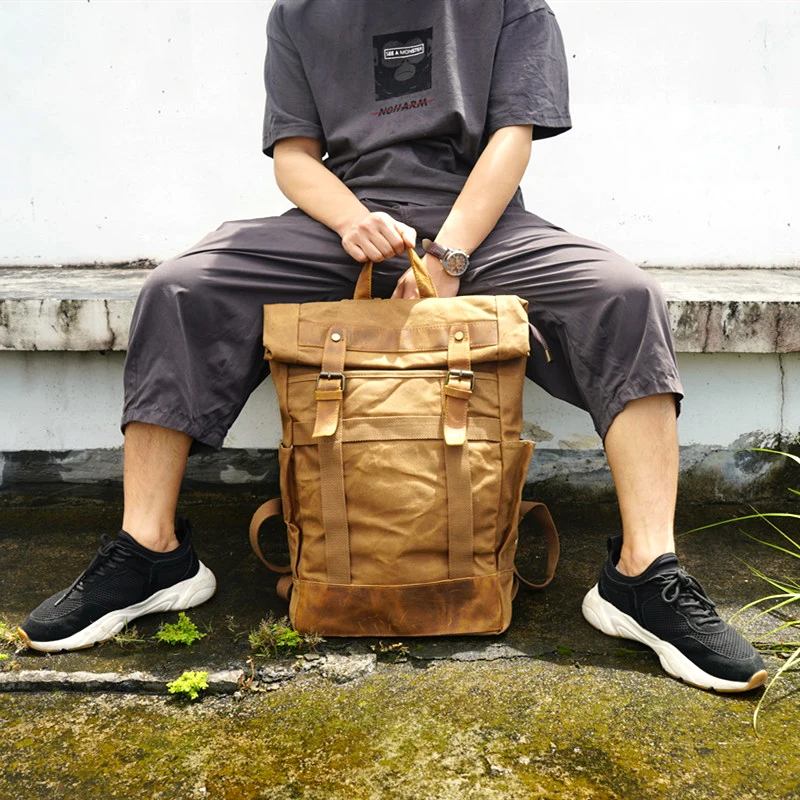 Waxed Canvas Travel Backpack Men Hiking Camping Rucksack Bag Laptop Bag 15 6 Inches Backpack for College Student
Waxed Canvas Travel Backpack Men Hiking Camping Rucksack Bag Laptop Bag 15 6 Inches Backpack for College Student