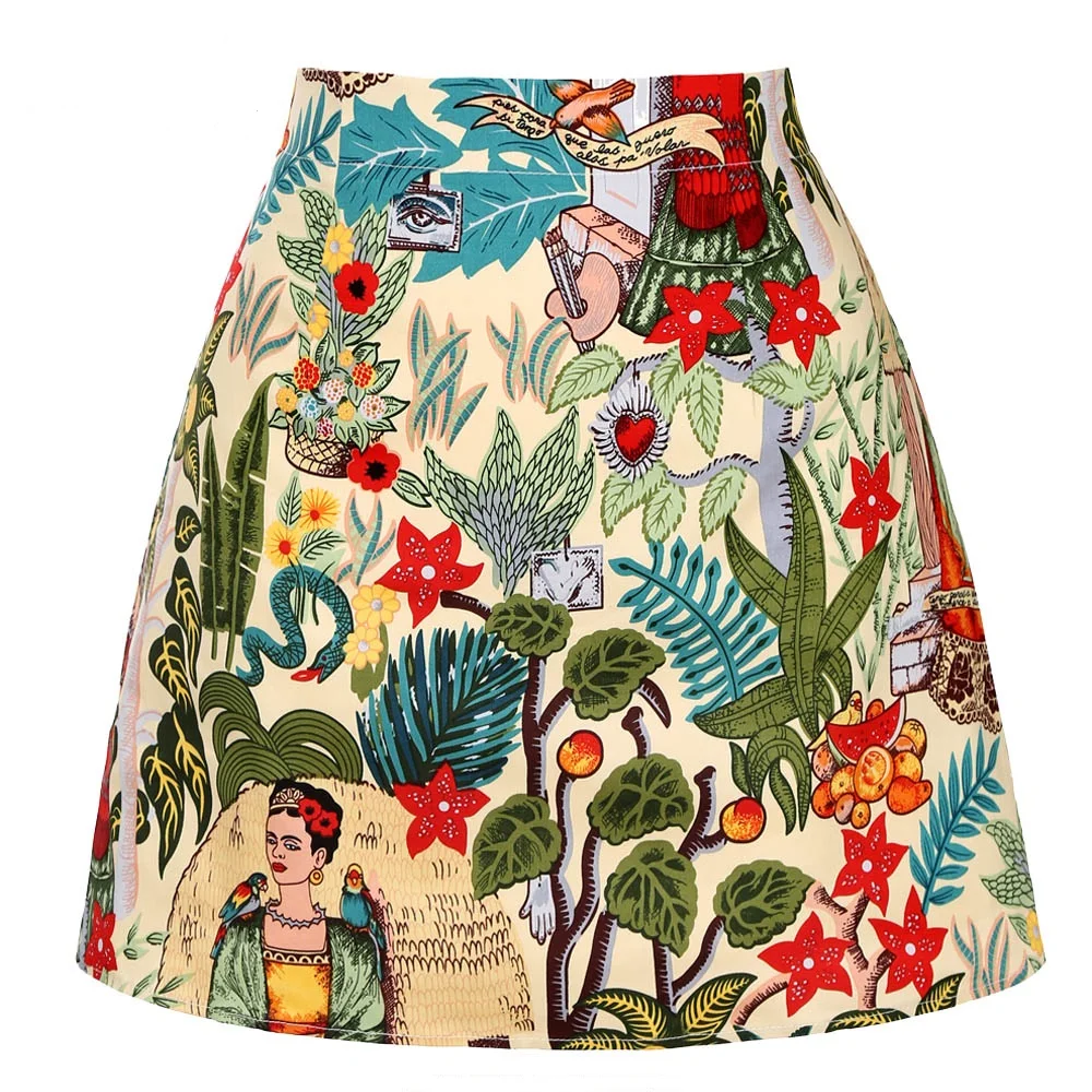 Short Mini Skirt 2021 summer ladies cotton skirt Women sexy vintage punk floral print skirts falda
Short Mini Skirt 2021 summer ladies cotton skirt Women sexy vintage punk floral print skirts falda