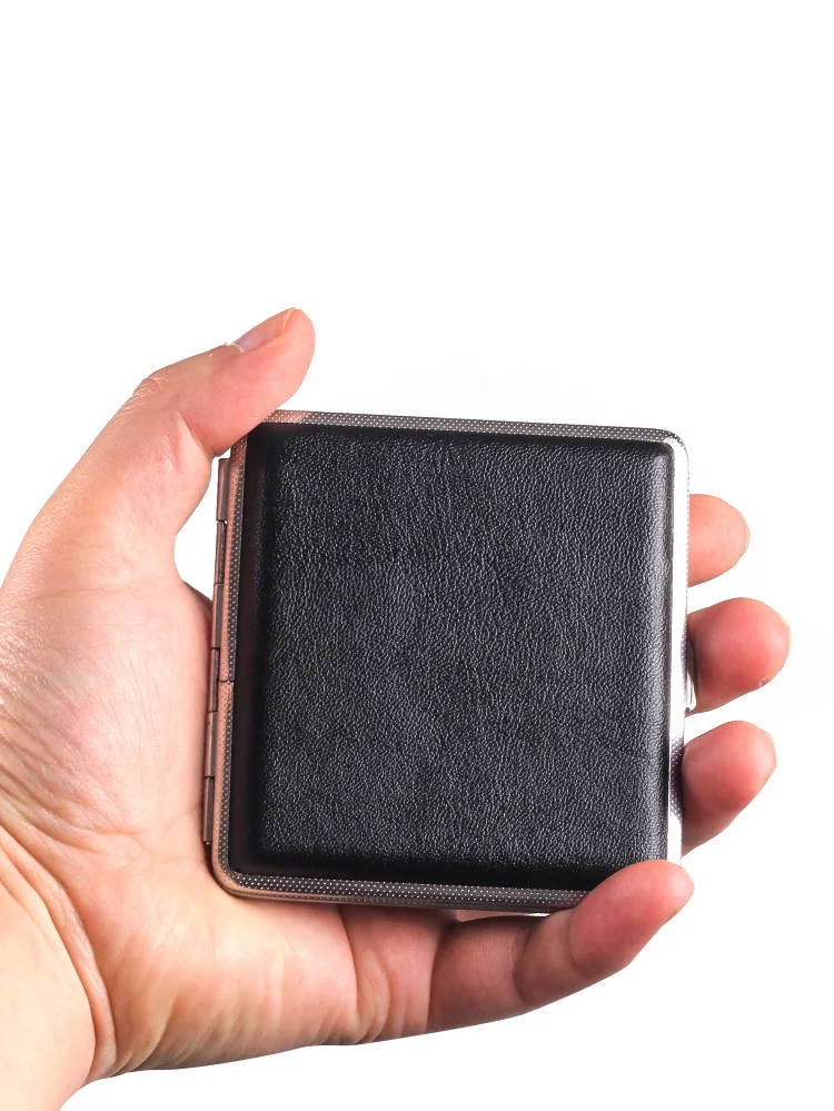 Upscale Man Double-open Leather Cigars Cigarette Cases for 20pcs Cigarettes Stainless Steel Tobacco Cigarette Box
Upscale Man Double-open Leather Cigars Cigarette Cases for 20pcs Cigarettes Stainless Steel Tobacco Cigarette Box