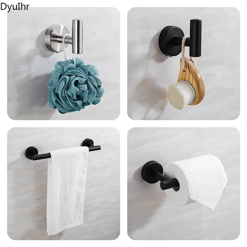 Stainless steel paper towel holder bathroom toilet paper holder bathroom pendant American black new style towel rack set DyuIhr
Stainless steel paper towel holder bathroom toilet paper holder bathroom pendant American black new style towel rack set DyuIhr
