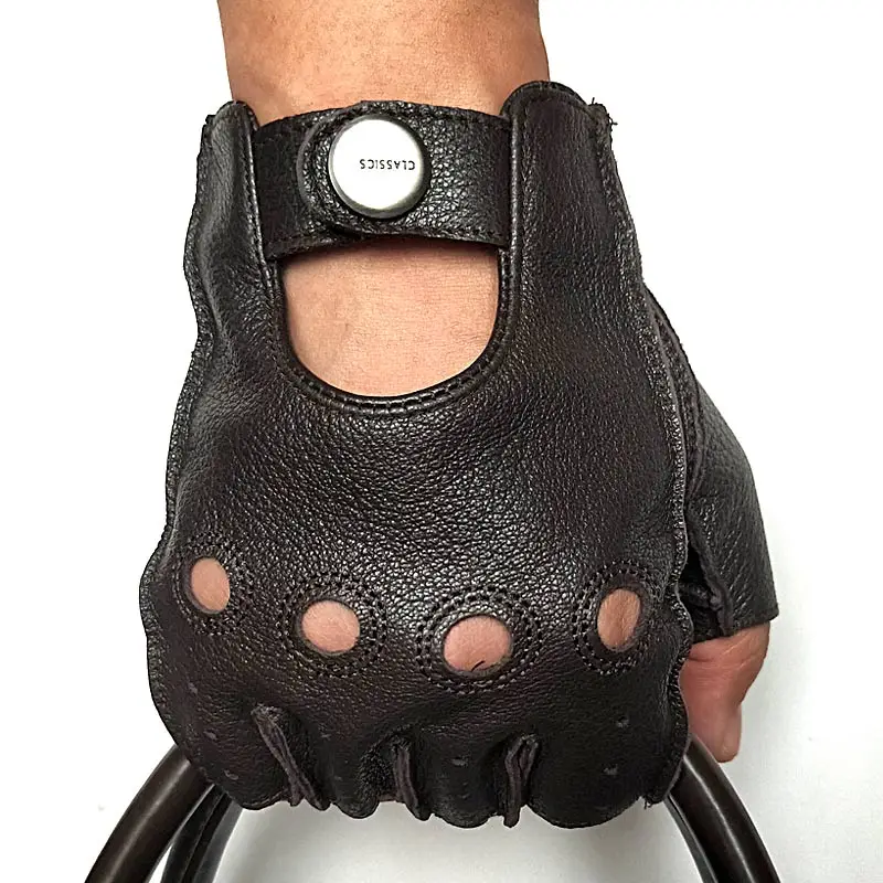 Genuine Leather gloves cowhide Half-Finger Gloves Theatrical Punk Hip-Hop Driving Motorcycle Performance Party Fingerless Mitten
Genuine Leather gloves cowhide Half-Finger Gloves Theatrical Punk Hip-Hop Driving Motorcycle Performance Party Fingerless Mitten