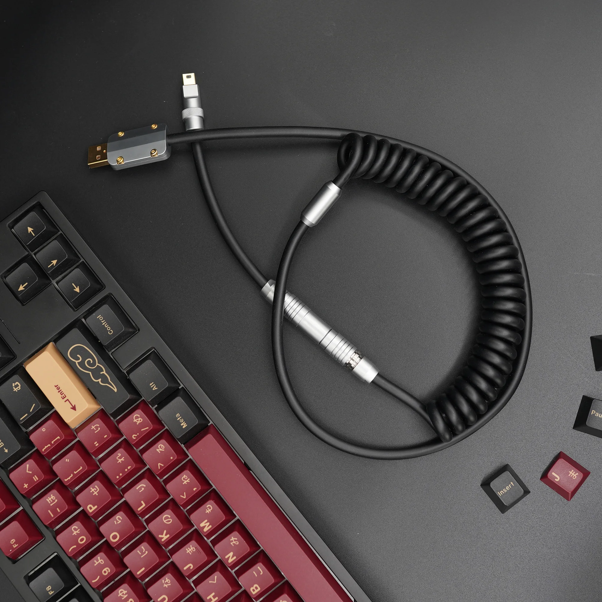 GeekCable Manual Mechanical Keyboard Data Cable with Aviation Plug, Customized Matrix1.2 Top with Black Keyboard Extension Cable
GeekCable Manual Mechanical Keyboard Data Cable with Aviation Plug, Customized Matrix1.2 Top with Black Keyboard Extension Cable