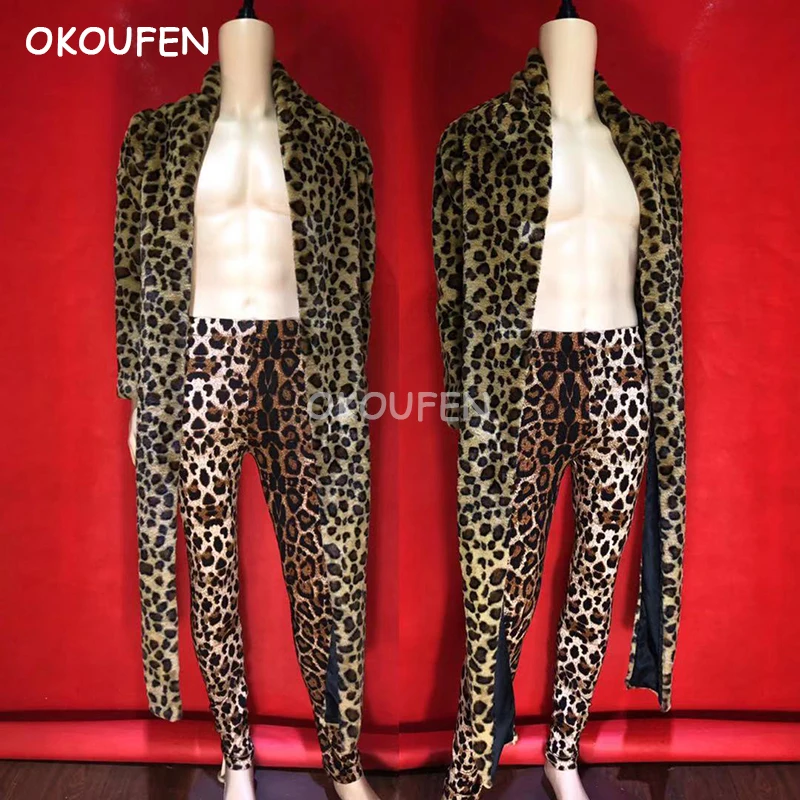 Bar Nightclub DJ DS Men's Sexy Leopard Irregular Fox Fur Grass Costume Stage Show Party Performance coat
Bar Nightclub DJ DS Men's Sexy Leopard Irregular Fox Fur Grass Costume Stage Show Party Performance coat