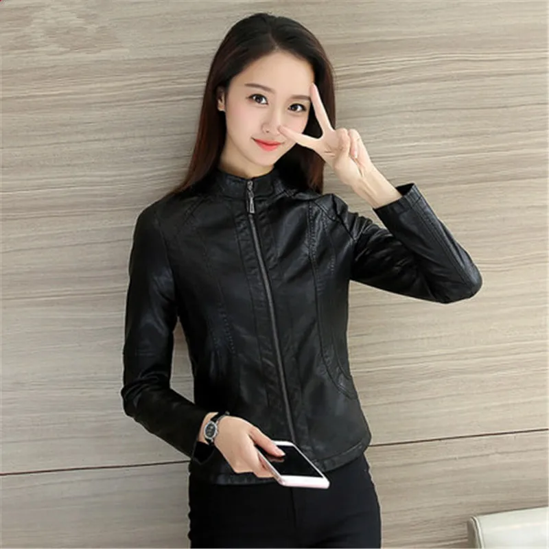 Women Jacket PU Leather 2023 Fashion Autumn Black Pink Coat Biker Jackets Spring Ladies Top Clothes Chaqueta Mujer LWL851
Women Jacket PU Leather 2023 Fashion Autumn Black Pink Coat Biker Jackets Spring Ladies Top Clothes Chaqueta Mujer LWL851