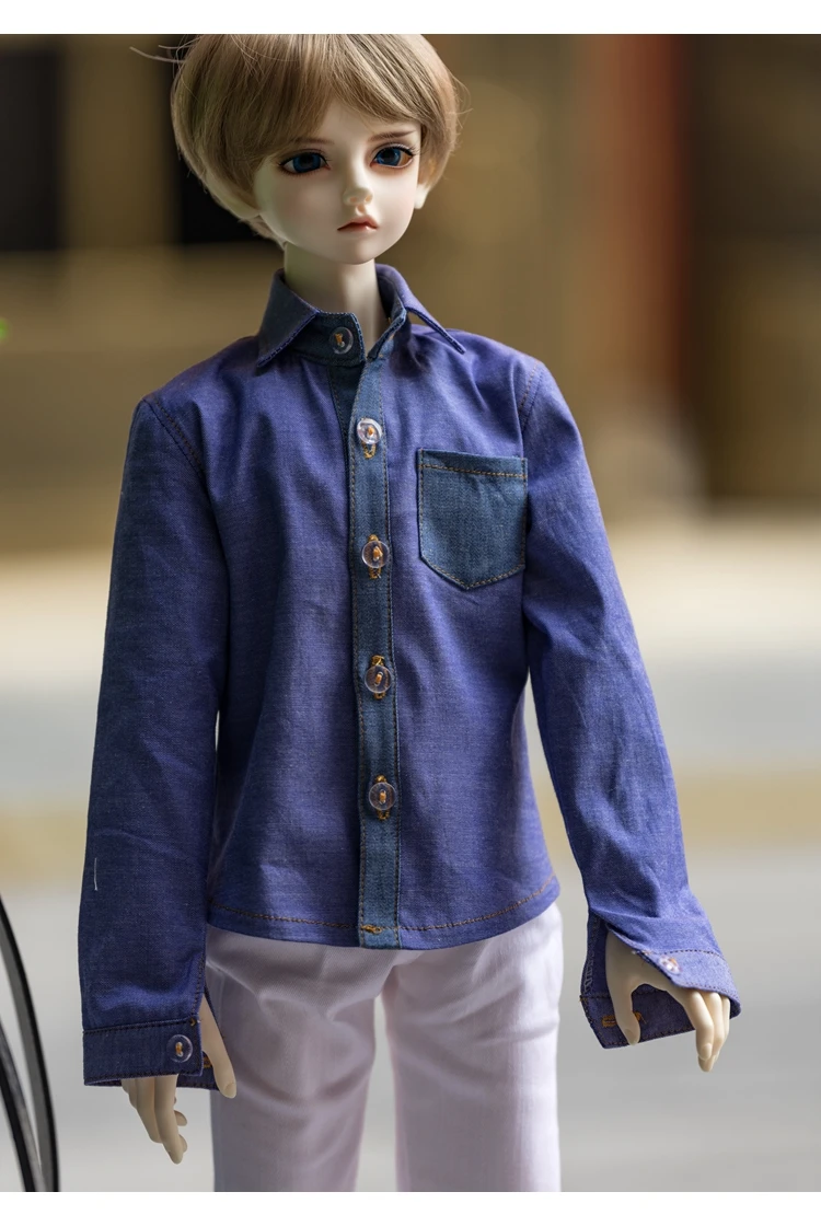 BJD doll clothes is suitable for 1/3 1/4size blue fashion denim long sleeve stand-up shirt doll accessories
BJD doll clothes is suitable for 1/3 1/4size blue fashion denim long sleeve stand-up shirt doll accessories