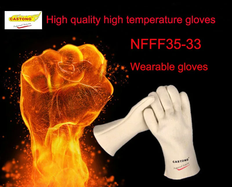 CASTONG 300 degrees high quality safety gloves Aramid Fiber weaving Wearable protective gloves Industrial smelting work gloves
CASTONG 300 degrees high quality safety gloves Aramid Fiber weaving Wearable protective gloves Industrial smelting work gloves