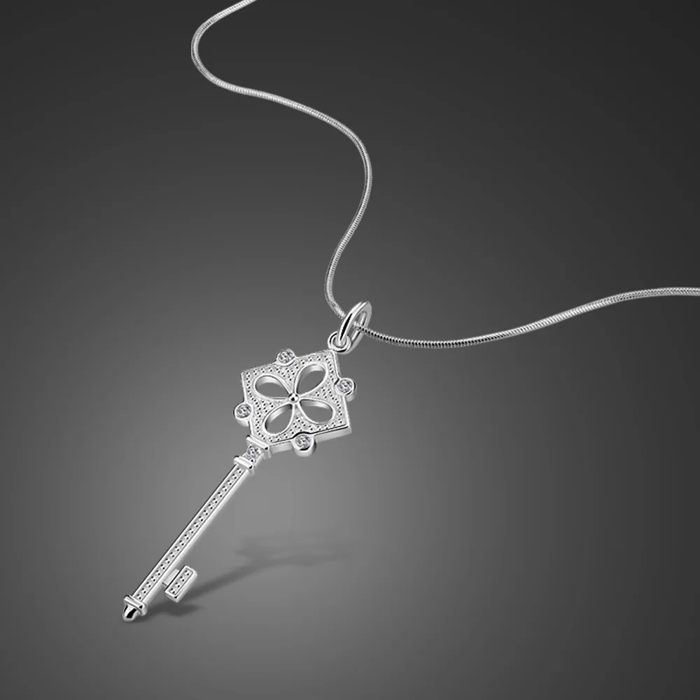 New 925 Sterling Silver Dainty Flower Key Pendant Necklace for Men Women Minimalist Jewelry Male Female Necklaces Chokers
New 925 Sterling Silver Dainty Flower Key Pendant Necklace for Men Women Minimalist Jewelry Male Female Necklaces Chokers
