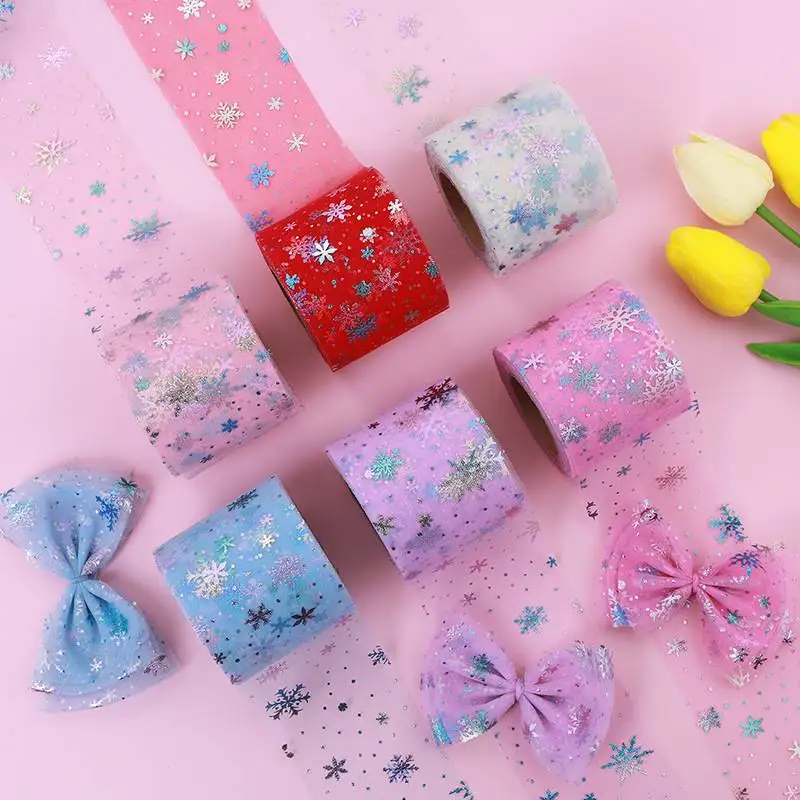 25 yards 6cm/8cm/10cm/12cm tulle roll Snowflake ribbon DIY handmade material Headdress bow clothing accessories
25 yards 6cm/8cm/10cm/12cm tulle roll Snowflake ribbon DIY handmade material Headdress bow clothing accessories