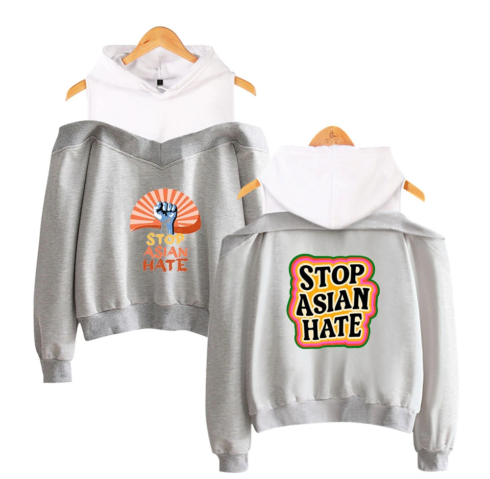 Женские толстовки Stop Asia Hate, свитшоты, косплей, Харадзюку, сексуальный пуловер с открытыми плечами, куртка с капюшоном, женский спортивный костюм
Женские толстовки Stop Asia Hate, свитшоты, косплей, Харадзюку, сексуальный пуловер с открытыми плечами, куртка с капюшоном, женский спортивный костюм