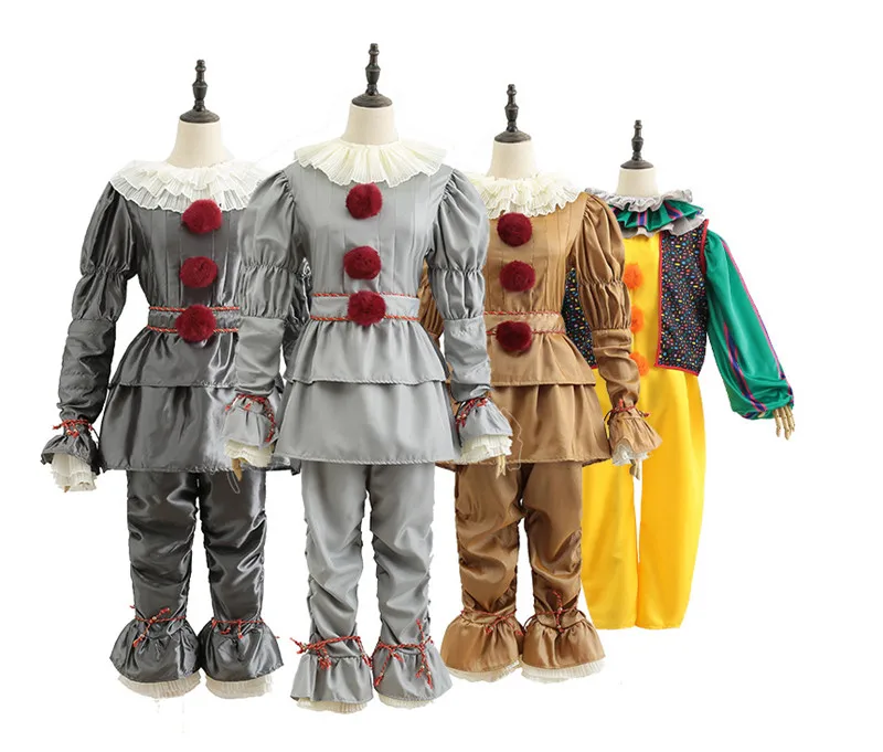 Clown back to the soul Stephen King cosplay costume Penny Wise Halloween costume clown costume men and women children
Clown back to the soul Stephen King cosplay costume Penny Wise Halloween costume clown costume men and women children