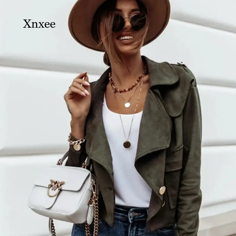 Spring and Autumn Girls Solid Color Jacket Long Sleeve Lapel Collar Side Pocket Single Breasted Coat Women's Coat
Spring and Autumn Girls Solid Color Jacket Long Sleeve Lapel Collar Side Pocket Single Breasted Coat Women's Coat