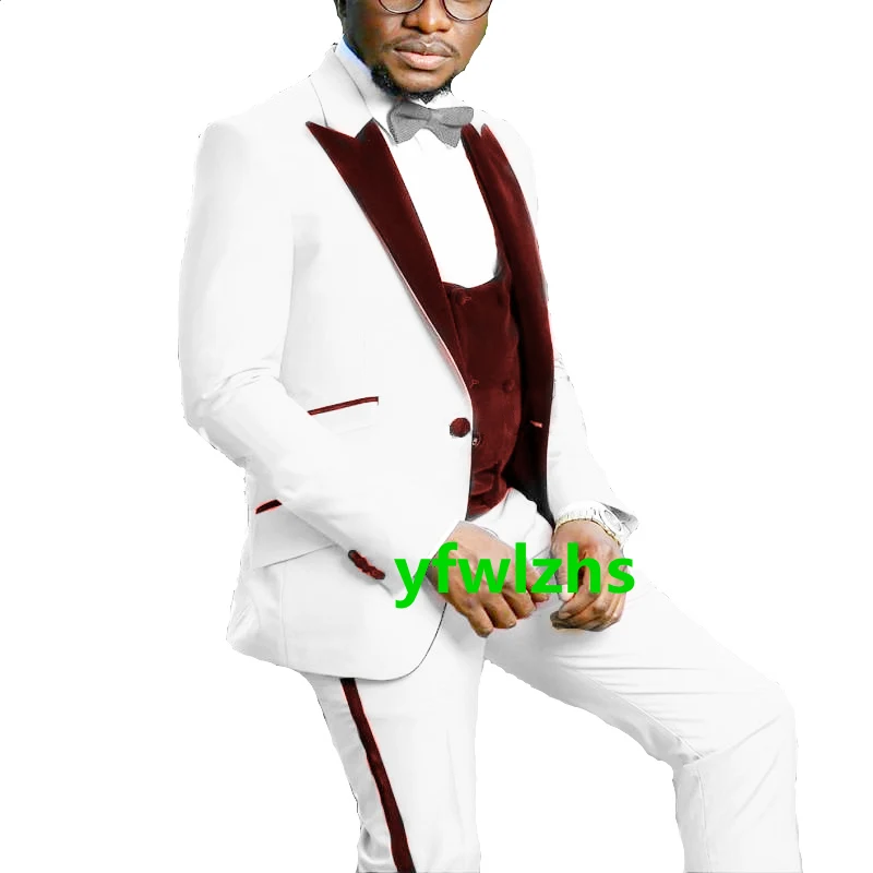 Handsome One Button Groomsmen Peak Lapel Groom Tuxedos Men Suits Wedding/Prom Best Blazer ( Jacket+Pants+Vest+Tie) B299
Handsome One Button Groomsmen Peak Lapel Groom Tuxedos Men Suits Wedding/Prom Best Blazer ( Jacket+Pants+Vest+Tie) B299