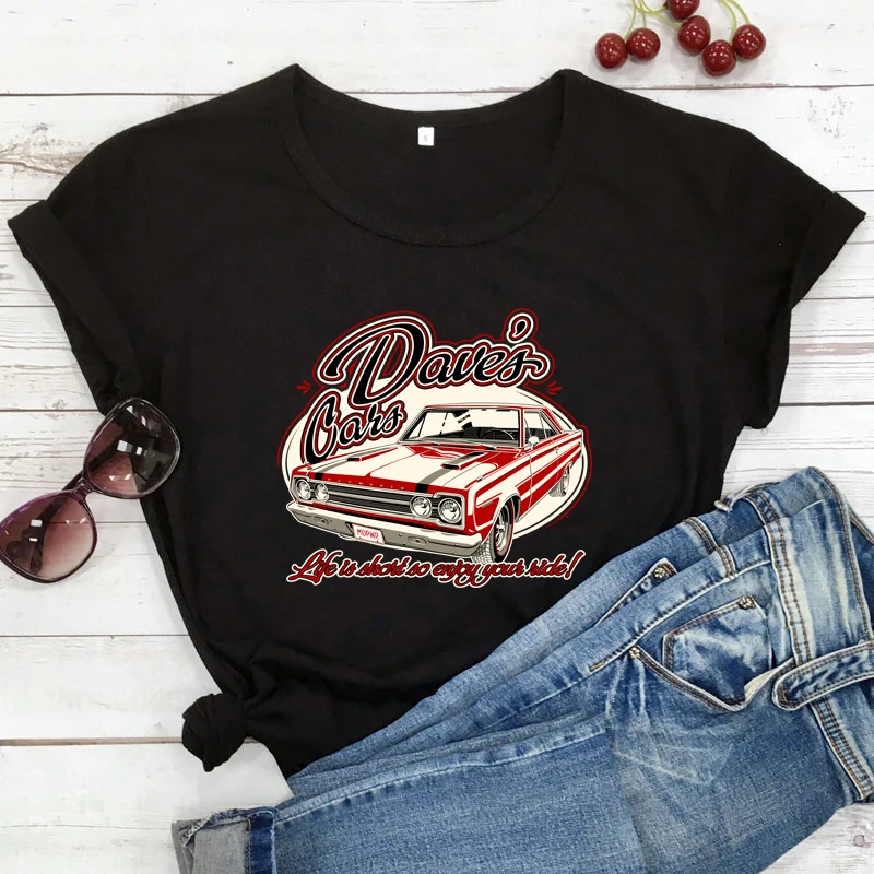 daves's cars Colored T-shirt retro women short sleeve grunge graphic tee shirt top
daves's cars Colored T-shirt retro women short sleeve grunge graphic tee shirt top