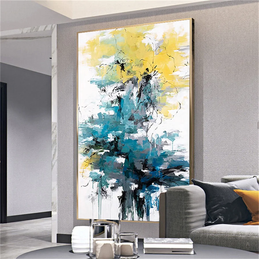 Handmade Abstract Painting White Blue Gold Canvas Art Texture Palette Modern Mural Hotel Restaurant Living Room Decoration
Handmade Abstract Painting White Blue Gold Canvas Art Texture Palette Modern Mural Hotel Restaurant Living Room Decoration