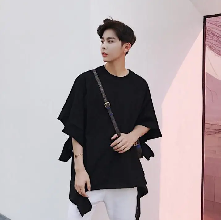alternative Summer Men personality irregular broken hole tshirts men's short-sleeved t-shirt beggar dress nightclub costume
alternative Summer Men personality irregular broken hole tshirts men's short-sleeved t-shirt beggar dress nightclub costume