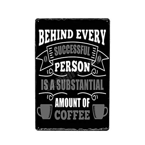 Coffee Tin Sign Decoration Plaque Metal - Amount of Coffee Retro Wall Home Bar Pub Vintage Cafe Decor, 8x12 Inch
Coffee Tin Sign Decoration Plaque Metal - Amount of Coffee Retro Wall Home Bar Pub Vintage Cafe Decor, 8x12 Inch