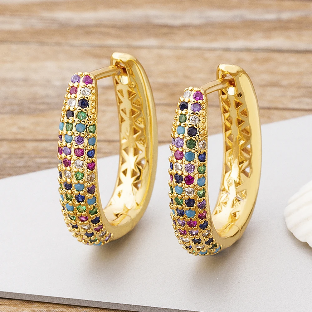 AIBEF Fashion Geometric Colorful Crystals Drop Earrings Copper Zircon Bohemian Trend Jewelry Accessories For Women Party Gift
AIBEF Fashion Geometric Colorful Crystals Drop Earrings Copper Zircon Bohemian Trend Jewelry Accessories For Women Party Gift