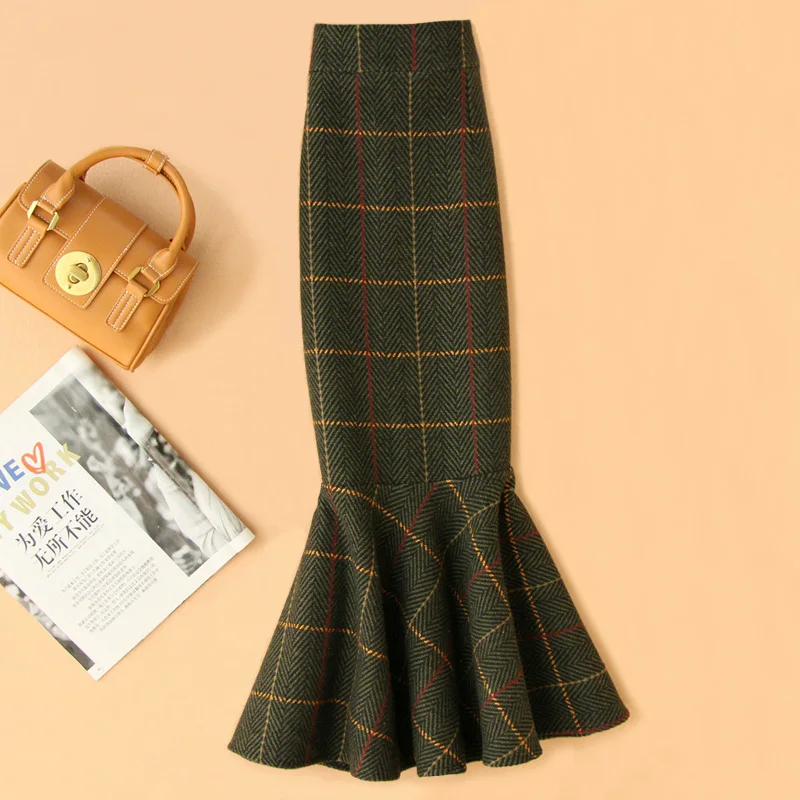 Free Shipping 2021 Fashion Long Mid-calf Wool Winter Women Plus Size S-4XL Mermaid Style Ladies High Waist Ruffles Skirts Slit
Free Shipping 2021 Fashion Long Mid-calf Wool Winter Women Plus Size S-4XL Mermaid Style Ladies High Waist Ruffles Skirts Slit