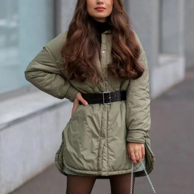 Army Green Women Long Parkas New Spring-Autumn Fashion Ladies Waterproof Cotton Padded Jackets Vintage Female Chic Coats Tops
Army Green Women Long Parkas New Spring-Autumn Fashion Ladies Waterproof Cotton Padded Jackets Vintage Female Chic Coats Tops