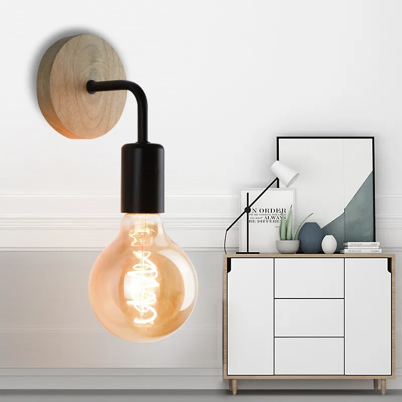 E27 220V Wood Industrial Loft Wall Lamp Vintage Retro Wall Light Fixtures For Living Room Loft Home Indoor Sconce Lighting Decor
E27 220V Wood Industrial Loft Wall Lamp Vintage Retro Wall Light Fixtures For Living Room Loft Home Indoor Sconce Lighting Decor