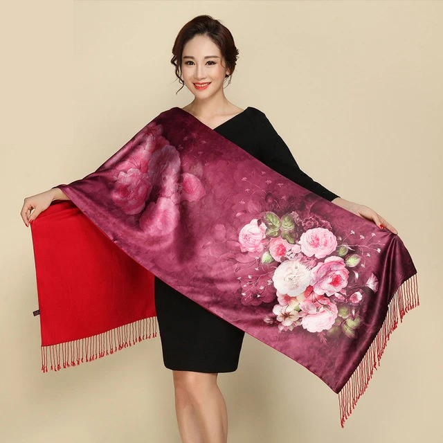 Two Sides Wear Pastoral Style Pashmina Women Scarves Silk Cashmere Scarf Retro National Tippet Warm Print Fashion Shawl Scarf
Two Sides Wear Pastoral Style Pashmina Women Scarves Silk Cashmere Scarf Retro National Tippet Warm Print Fashion Shawl Scarf