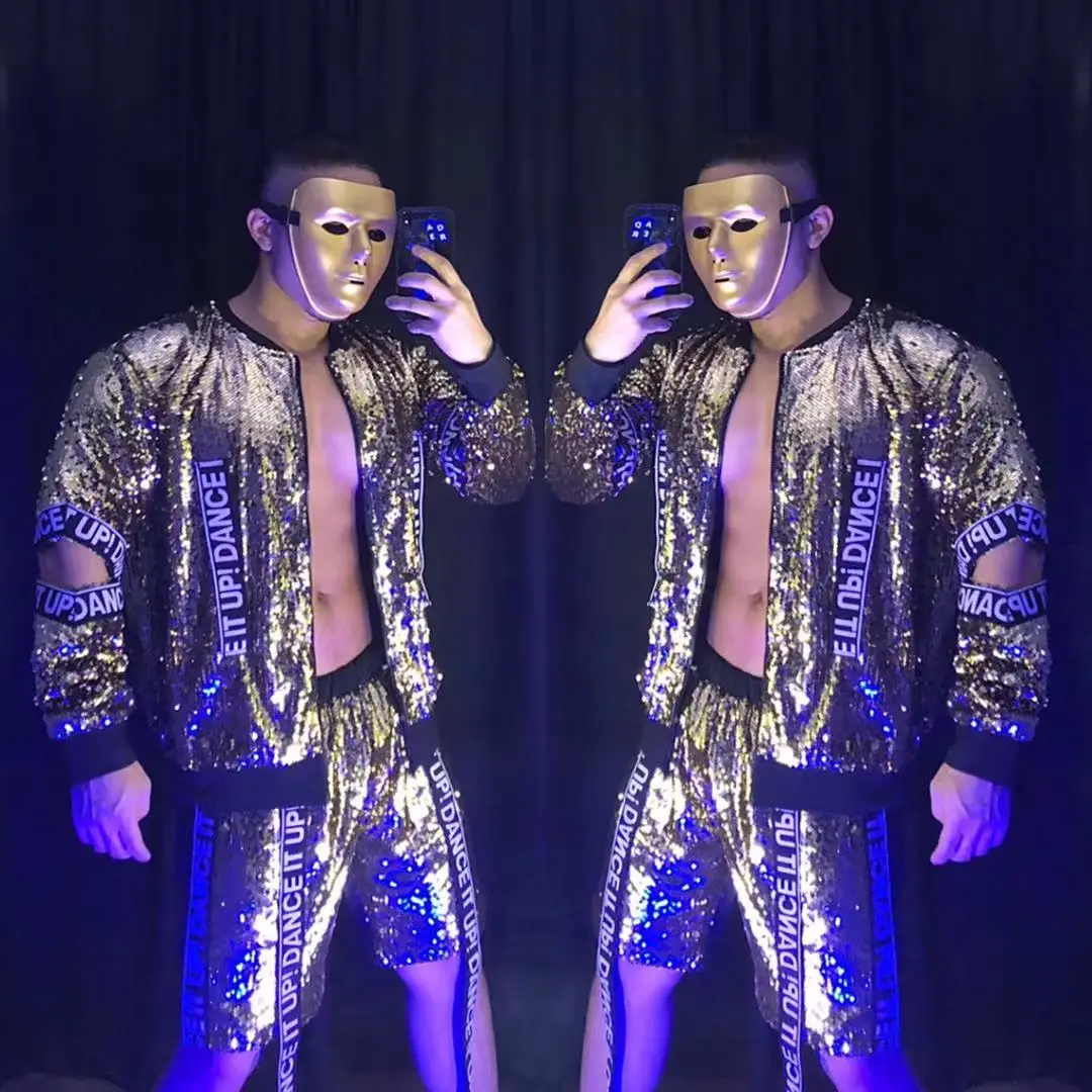 Men's Sequins Set Nightclub Gogo Jazz Dancing Stage Wear Hip Hop Street Dance Streetwear Party Bar Dj Dancer Rave Outfit VDB4032
Men's Sequins Set Nightclub Gogo Jazz Dancing Stage Wear Hip Hop Street Dance Streetwear Party Bar Dj Dancer Rave Outfit VDB4032