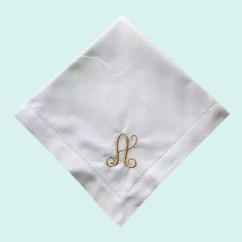 Tovaglioli di stoffa Tovaglioli di stoffa Tovaglioli di cotone da sposa ricamati per piatti Tovaglia decorativa 45x45 cm Lettera Regalo personalizzabile