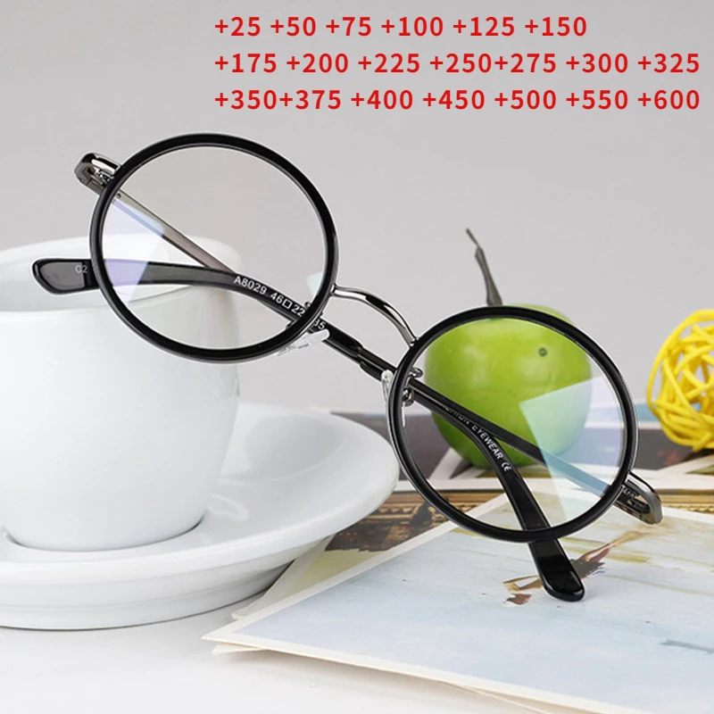 Round Frame Metal Black Reading Glasses Men Women Retro Anti Blue Light Presbyopic Glasses Computer Diopter Eyeglasses +150 +275
Round Frame Metal Black Reading Glasses Men Women Retro Anti Blue Light Presbyopic Glasses Computer Diopter Eyeglasses +150 +275