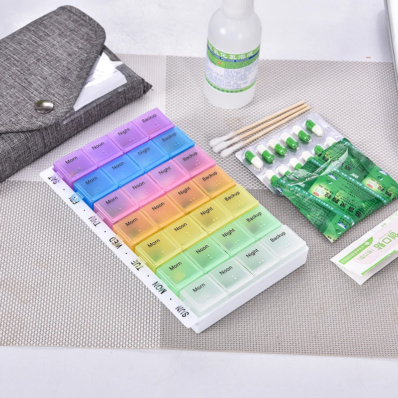 weekly 7 days 28 grids pill organizer storage box portable pill box storage case container case wallet medicine box
weekly 7 days 28 grids pill organizer storage box portable pill box storage case container case wallet medicine box